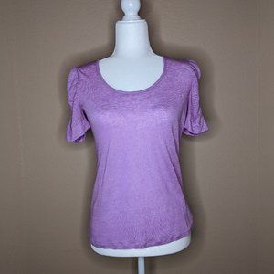 INC Ruched-Sleeved Fitted Top